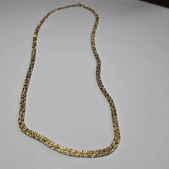 Vintage Trifari Gold Tone Thick Chunky Necklace 24" - Picture 15 of 15